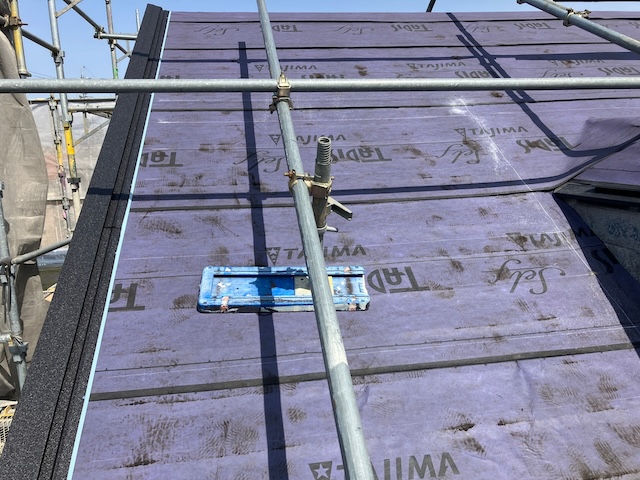 防水シート施工後